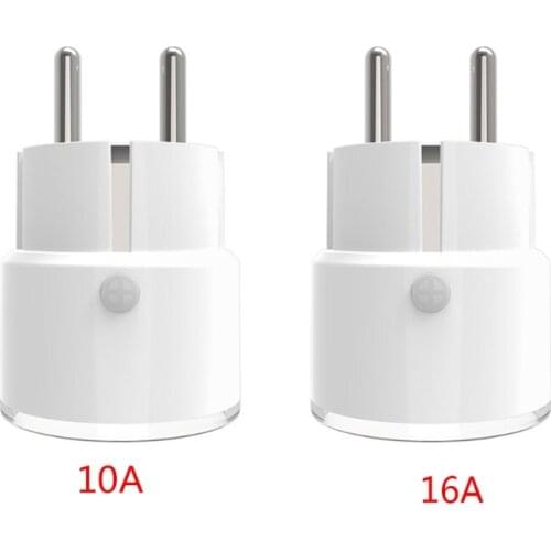 Smart Life APP France Plug 10A/16A Power Monitor Smart WiFi Power Socket Timer E5BE