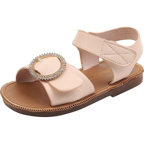 Girls Metal Docoration Sandals 2021 Summer New Childrens Toddler Sandals Girls Soft Bottom Princess Sandals Kids Casual Sandals