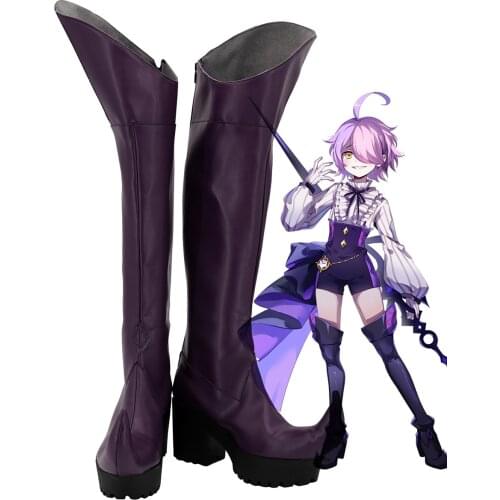 Honkai Impact 2 Sin Mal Cosplay Boots Purple High Heel Shoes Custom Made Any Size