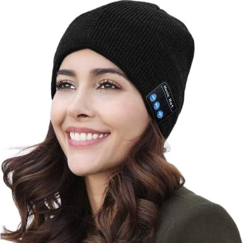 UNCJC VH30 Bluetooth Beanie Hat Headphone with Mic Wireless Earphone music knitted Cap