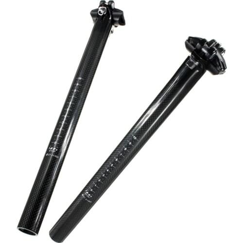 Mountain Bike Seatpost Carbon Fiber Cycling Parts MTB Road Seat Post 25.4/27.2/30.8/31.6x350/400MM Seat Tube Bicycle Accessories