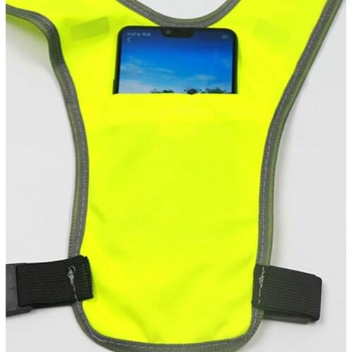 Night High Visibility Soft Running Cycling Vest Safety Outdoor Harness Unisex Adjustable Waist Traffic Jogging Reflective