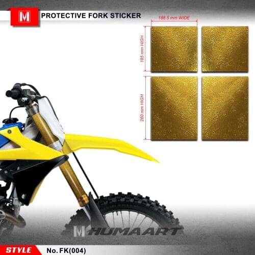 HUMAART Motocross Fork Shocks Front Fork Suspension Graphics Decor Fade Resistant Sticker Kit for Dirt Bike Motorcycle Yellow