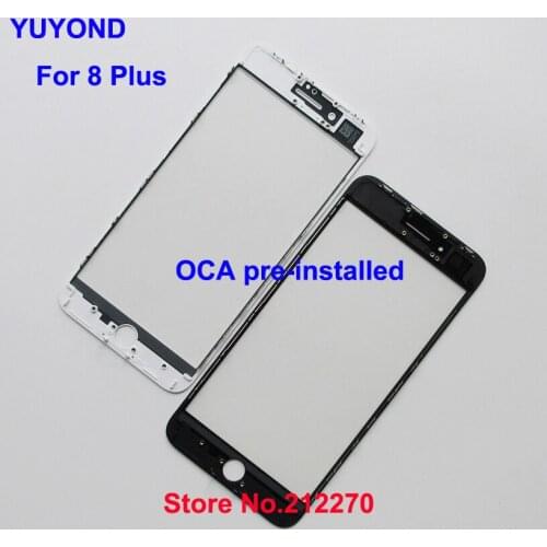 YUYOND Outer Glass With Frame Bezel + OCA Pre-installed For iPhone 8 Plus Wholesale Free DHL EMS