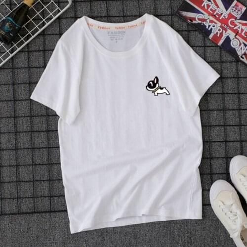 Shirts Top Harajuku Cartoon Cute Puppy Print Tshirt Cotton Ulzzang T-shirt Women Plus Size T Shirt Women Short Sleeves Tee