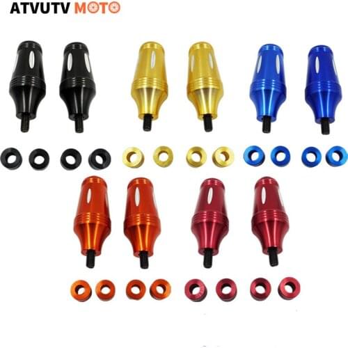 1Pair 9mm CNC Motorcycle Scooters Shock Absorption Cup Drop Front Fork Frame Sliders Crash Pad For RSZ JOG