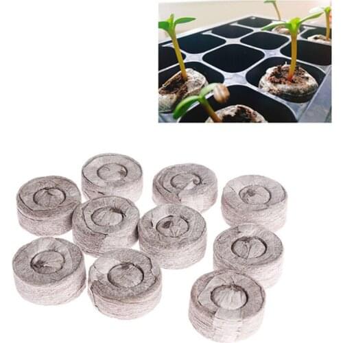 10pcs Jiffy Peat Pellets Seedling Soil Block Maker Seed Starting Plugs Seeds Starter Flowers Planting Seedling Cultivate Block