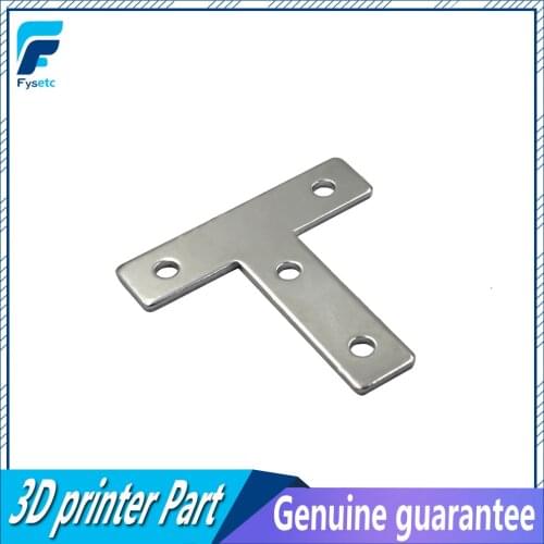 2 pcs/lot Plate Corner Brace Flat T Shape Repair Bracket 60mmx60mm For Aluminum Profile 2020 20x20 with 4 holes