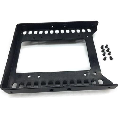 40JB Hot Favorable 1 Pack 2.5" to 3.5" SSD HDD Hard Disk Drive Bays Holder Plastic Mounting Bracket Adapter for PC (Bracket)