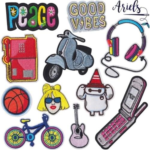 50pcs/lot Weird Stuff Embroidery Patches Letters Clothing Decoration Accessories Diy Iron Heat Transfer Applique Clothes