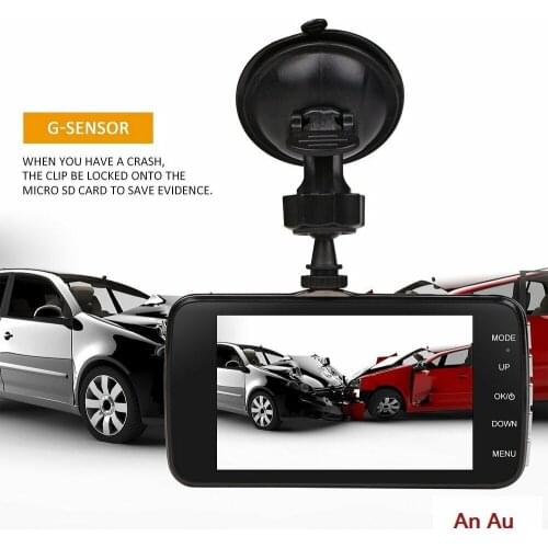 3.6' Dual Lens Camera HD 1080P Car DVR Vehicle Video Dash Cam Recorder G-Sensor HD night vision seamless loop recording function