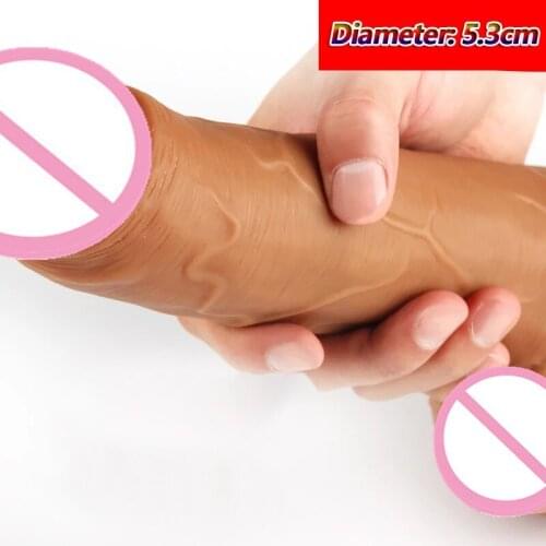 5.3cm Giant Flesh Dildo Thick Huge Dildo Extreme Big Realistic Dildo Suction Cup Big Dick Sex Toys for Women Masturbation Tools