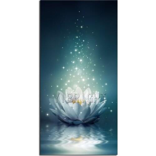 Full Square 5D DIY Diamond Painting "Flower Lotus Astral" 3D Diamond Embroidery Cross Stitch Mosaic Rhinestone Home Decor Gift