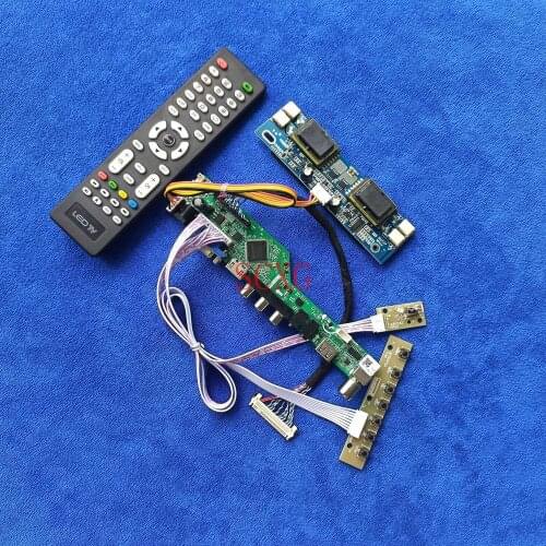 1280*1024 Kit Signal Analog AV VGA USB HDMI-compatible 4CCFL Fit LM170E02/LM170E03 LCD screen drive controller board 30 Pin LVDS