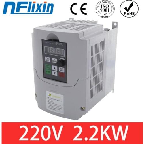 HOT! 2.2KW Single-phase Inverter Output 3-Phase VFD Frequency Converter Adjustable Speed 220V NFlixin 9600-1T-00220G