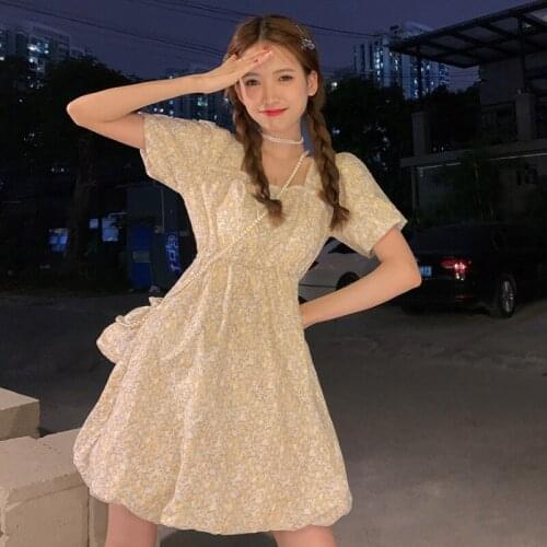 Small Japanese Style lolita dressFrench First Love Lightly Mature Floral Dress Fairy Spring and Summer Day 2021 New