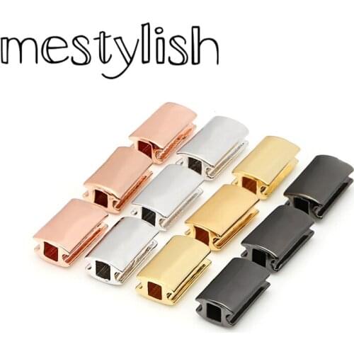 Mestylish 8pcs/Lot Flat Copper Spacer Beads DIY Bracelet Jewelry End Spacer Beads Findings Fit DIY Bracelet Necklace Accessories