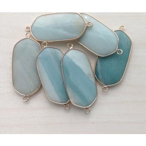Fashion natural Amazon pendants Connector for Bracelets necklaces Jewelry Making 12pcs/lot wholesale free shipping