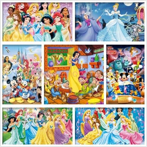 Cartoon Princess Disney Diy 5d Diamond Painting Diamond Embroidery Home Decor Diamond Mosaic Cross Stitch Kits Handmade Art