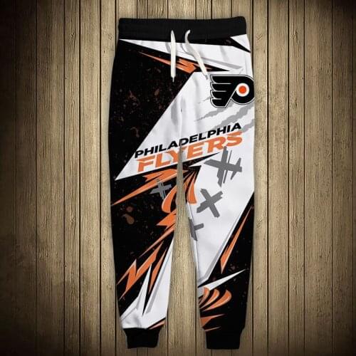 Philadelphia mens casual Flyers sports pants orange flower black wings printing sweatpants