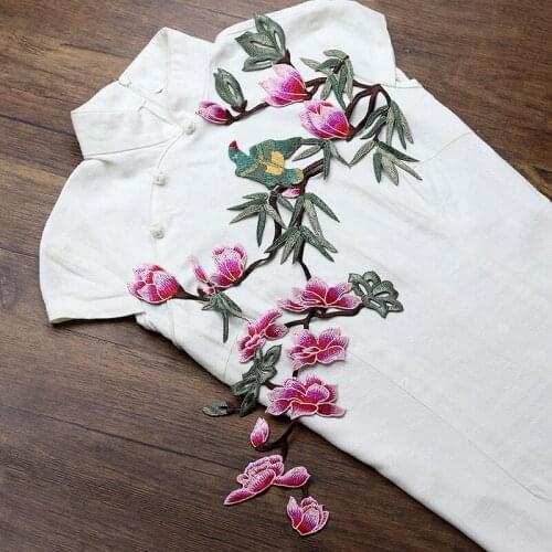 Birdflower 2pcs/set applique patches vintage embroidered badge fabric patch Fashion clothing decoration accessories patch