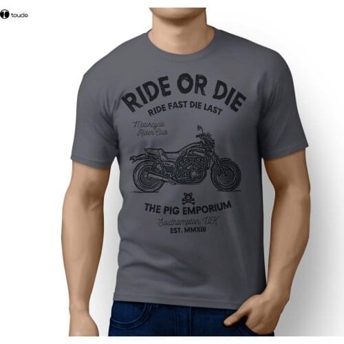 2019 Newest Fashion Ride or Die Japan Motorbike VMAX 1200 Full Power Beast Inspired Motorcycle Art T-shirt