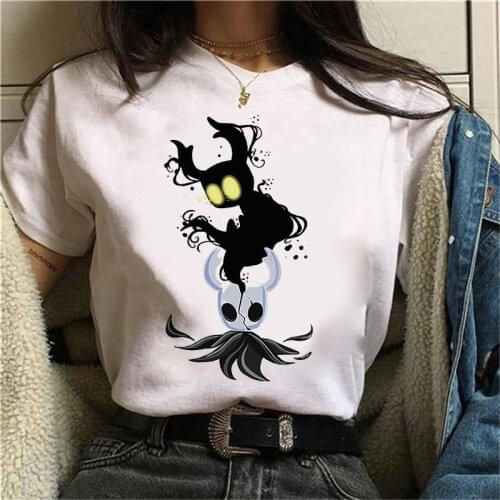 2021 New Japanese Anime Cotton Clothes TShirts Hollow Knight T Shirt Vintage Aesthetic Tees Shirts Women Clothing Manga T-shirts