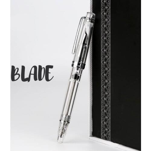 PENBBS 268 Vacuum Filling Fully Transparent Fountain M Writing Resin Nib Iridium Pen Gift Pen Supplies Office Y7T8