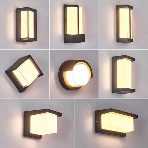 Simple Waterproof Terrace Lamps Modern Square Cubic Wall Mount Indoor LED Lamp Wall Sconce Light