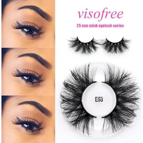 Visofree 3d mink lashes make up eyelash extension dramatic eyelashes fluffy lashes with lash boxes packaging E58