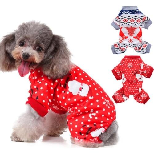 Warm Pet Dog Jumpsuits for Dogs Pajamas Pet Dog Clothes Christmas Dogs Coat Jacket Chihuahua Yorkshire Ropa Perro
