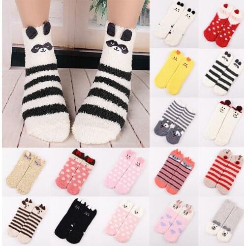 Womens Girls Christmas Socks Santa Claus Gift Unisex Winter Warm Thicken Socks
