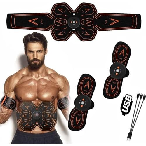 Abdominal Muscle Stimulator USB Charging EMS Smart Exerciser Home Gym Training Weight Loss Slimming Fitness Equipment Men Women