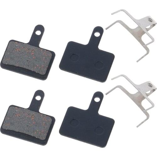 Bicycle Disc Brake Pads 2 Pairs Mountain Bike Copper Semimetal Hydraulic Disc Brake Pads for Bicycle Parts Replacement