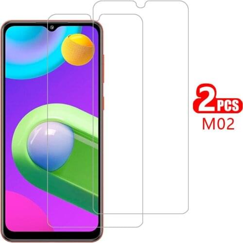 Screen protector tempered glass for samsung m02 case cover on galaxy m 02 02m protective phone coque bag samsungm02 galaxym02 9h