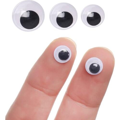 100PCS Black With White Doll Eyes Puppet Making Dinosaur Stuffed Toys Eyes Not Self-adhesive DIY Creative Gift Craft Accessories