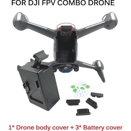 4Pcs/Pack Battery Dustproof Plug for DJI FPV Combo Drone Aircraft Body Protective Cover Battery Protect for DJI FPV Accessories