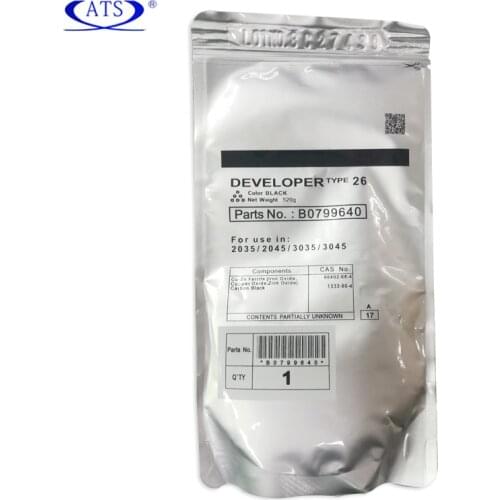 520g Black Developer Powder Type 26 B0799640 For Ricoh Aficio 2035 2045 3035 3045 Compatible AF2035 AF2045 AF3035 AF3045