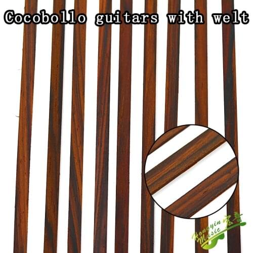 Guitar sound barrel wrapping edge Cocoa pole solid wood wrapping edge strap guitar outer edge trim strap wrapping edge strap bac