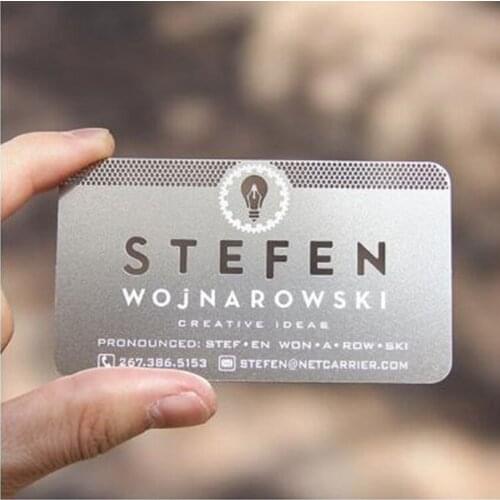 Custom Design Logo Engraved Metal Card, Personalized Business Card Metal