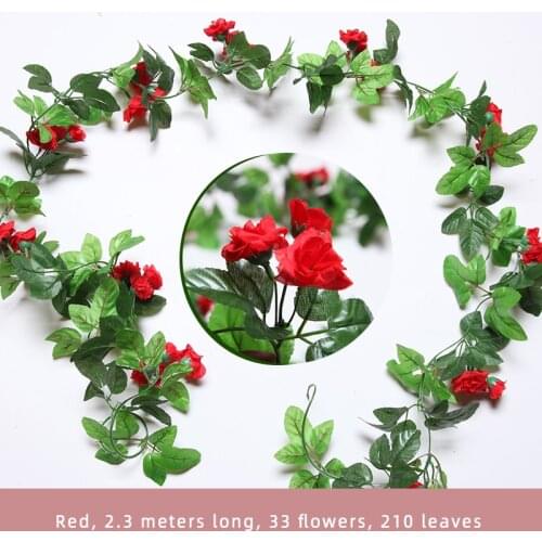 2.3Meters Artificial Ivy Flower Garland Fake Vines Leaf Hanging Plants Wedding Birthday Party Home Garden Office Wall Decoration