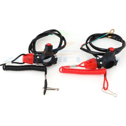 Off Tether Safety Stop Kill Switch Push Button For 2 Stroke Mini Moto Dirt ATV Quad 4 Wheeler Minimoto Pocket Bike