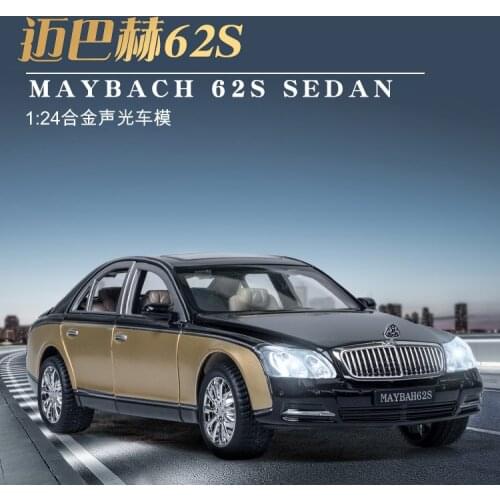 1/24 Scale Benz Maybach 62S Diecast Alloy Pull Back Car Collectable Toy Gifts for Children
