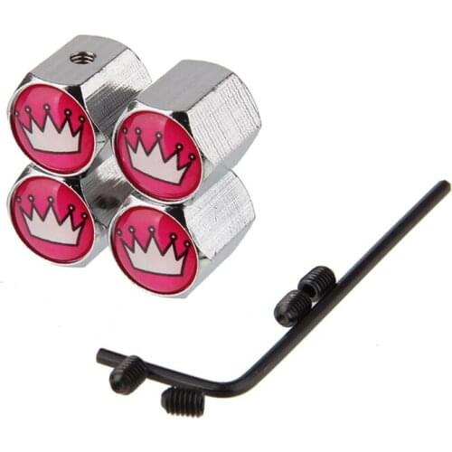 Car Wheel Tire Valve Caps Car Motorcycle Bicycle Air Cover Auto Airtight Stems Cover Crown Pattern Car Accessories For Audi