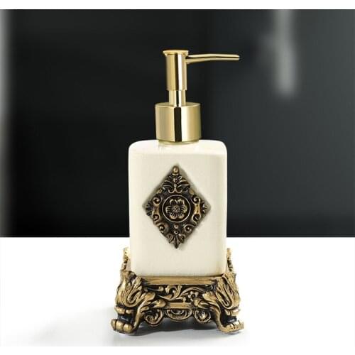 Creative Ceramic Lotion Bottle Ice Cracked Porcelain Hand Sanitizer Press Fill Empty Bottle Convenient Bathroom Soap Dispenser