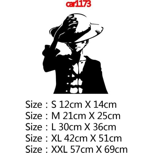 Luffy Funny Car Stickers Ussr Personalized Car-styling Sticker Motorcycle Decals Accessories Wrap Vinyl PVC 21cm*25cm
