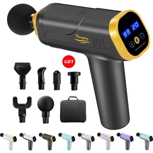 Powcan Massage Gun Fascial Massager Deep Tissue Massage Relaxation Fascia Gun for Body Back Fitness Equipment Electric Massager