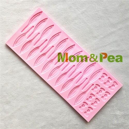 Mom&Pea MPA1721 Bowknots Shaped Silicone Mold Cake Decoration Fondant Cake 3D Mold Food Grade Soap Mold