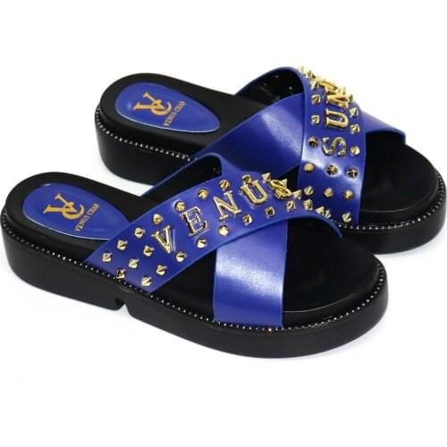 Sexy MULES Middle heel Slippers Women Square Open Toe Strange High Heel Beach Slides Summer Mules Dress Pumps Size 41 42