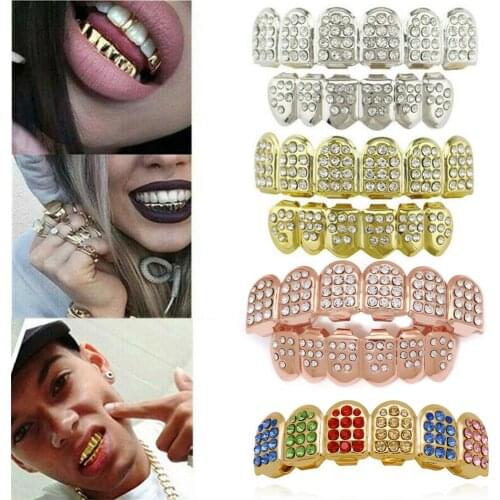 2020 Fashion Mold Teeth Grillz Kit Vampire Hip Hop Tooth Cap Top& Bottom Tools Grill Mouth Grills Body Jewelry Accessory Cosplay